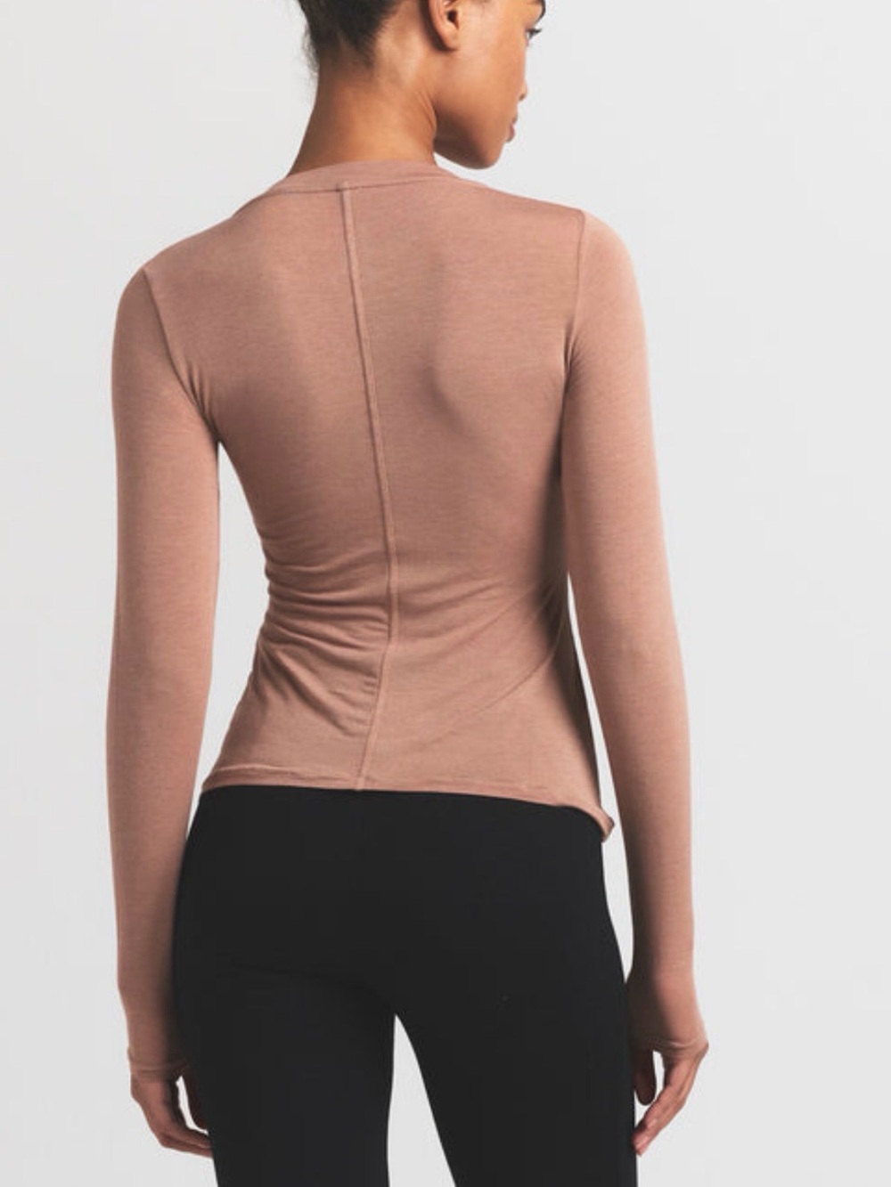 SKIMS SHEER MODAL CREWNECK HENLEY - Picture 4 of 4